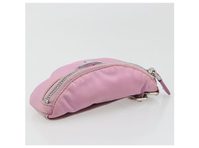 PRADA Arm Pouch Nylon Rosa Argento Auth mr2583 - vista 6