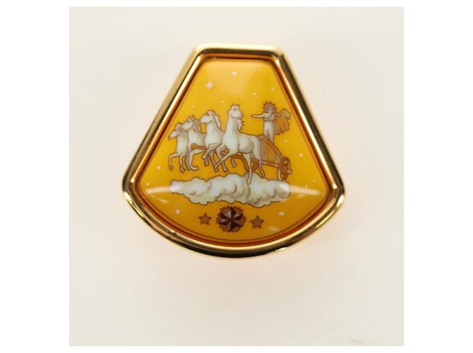 Hermès Orecchini HERMES Metallo Oro Giallo Auth bs35859M D'oro - vista 11