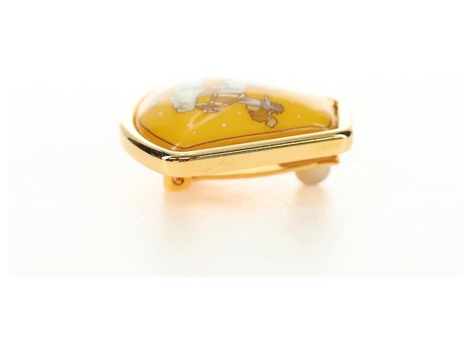 Hermès Orecchini HERMES Metallo Oro Giallo Auth bs35859M D'oro - vista 17