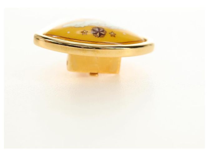 Hermès Orecchini HERMES Metallo Oro Giallo Auth bs35859M D'oro - vista 19