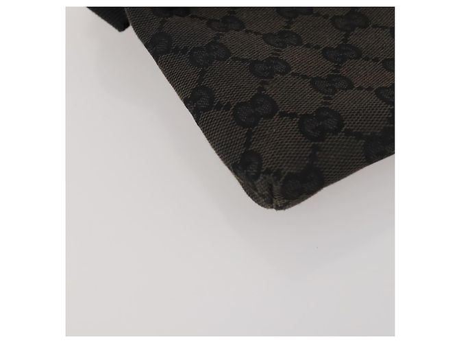 Sac à bandoulière GUCCI GG Canvas 2 Set Beige Black Auth 186360 Noir - vue 16