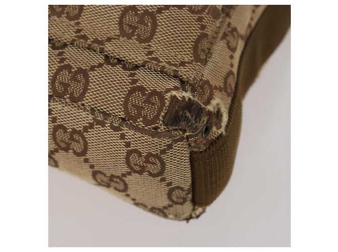 Sac à bandoulière GUCCI GG Canvas 2 Set Beige Black Auth 186360 Noir - vue 8