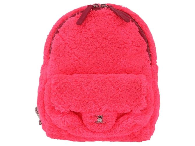 CHANEL Matelasse Chain Backpack pile Pink Silver CC Auth 189107M Argento Rosa - vista 13