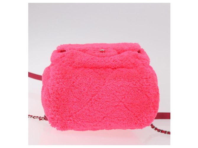 CHANEL Matelasse Chain Backpack pile Pink Silver CC Auth 189107M Argento Rosa - vista 5