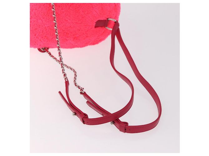 CHANEL Matelasse Chain Backpack pile Pink Silver CC Auth 189107M Argento Rosa - vista 8