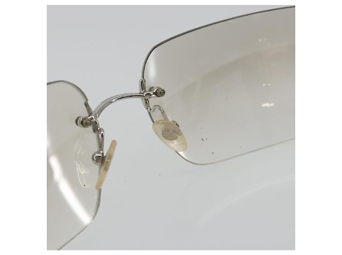 Gafas de sol CHANEL COCO Mark Metal Silver CC Auth 189512 Plata - vista 10