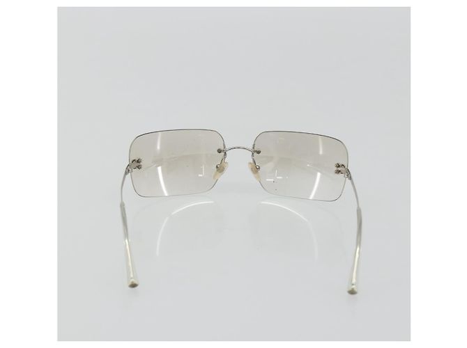 Gafas de sol CHANEL COCO Mark Metal Silver CC Auth 189512 Plata - vista 2