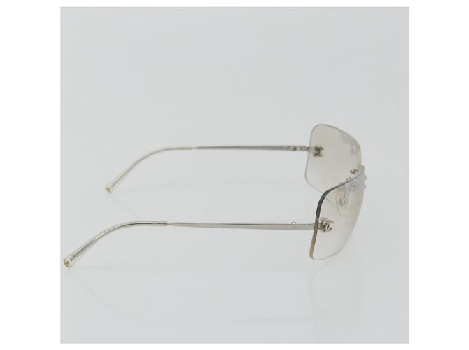 Gafas de sol CHANEL COCO Mark Metal Silver CC Auth 189512 Plata - vista 4
