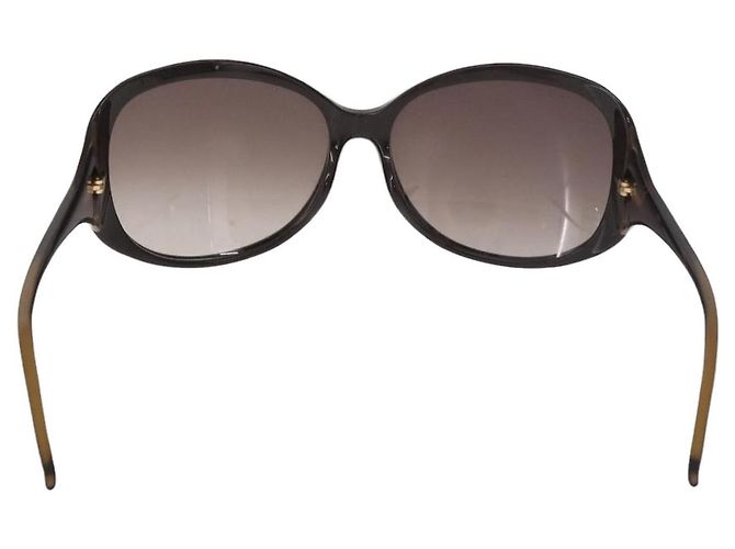 Lunettes de soleil Christian Dior en plastique marron et or Auth bs35807 Doré - vue 2