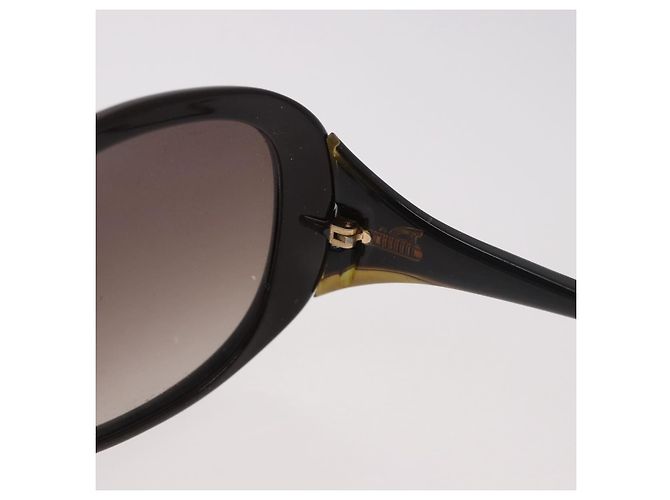 Lunettes de soleil Christian Dior en plastique marron et or Auth bs35807 Doré - vue 9