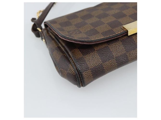 LOUIS VUITTON Borsa a Spalla Damier Ebene Favorit PM 2way N41276 LV Auth 190240 - vista 16