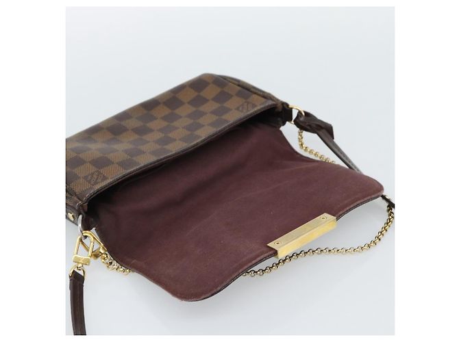 LOUIS VUITTON Borsa a Spalla Damier Ebene Favorit PM 2way N41276 LV Auth 190240 - vista 19