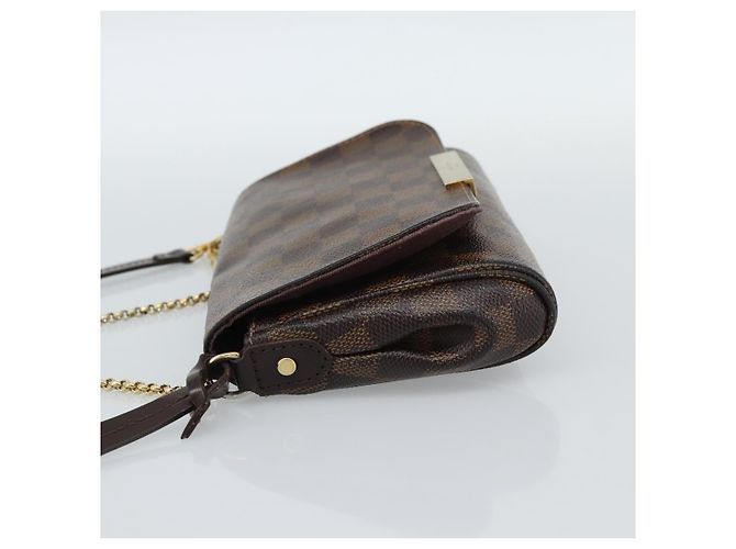 LOUIS VUITTON Borsa a Spalla Damier Ebene Favorit PM 2way N41276 LV Auth 190240 - vista 3