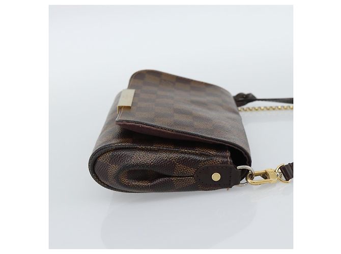 LOUIS VUITTON Borsa a Spalla Damier Ebene Favorit PM 2way N41276 LV Auth 190240 - vista 4