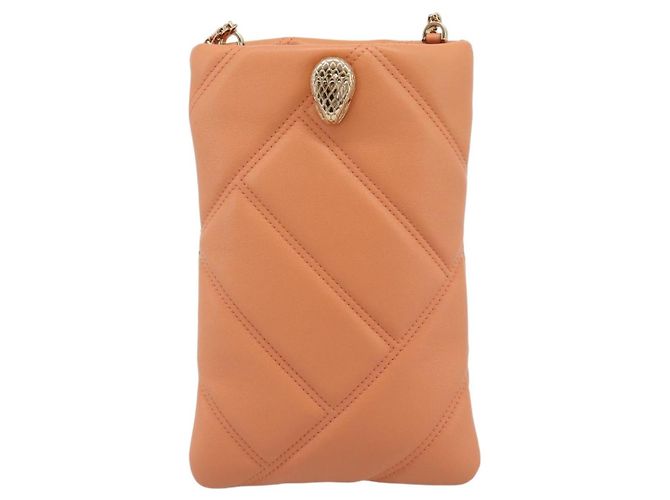 Bulgari Borsa a Spalla BVLGARI in Pelle Arancione e Oro Auth ka5074M D'oro - vista 13