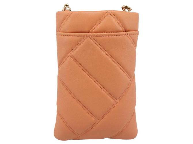 Bulgari Borsa a Spalla BVLGARI in Pelle Arancione e Oro Auth ka5074M D'oro - vista 2