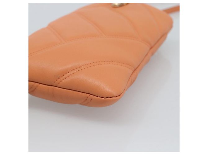 Bulgari Borsa a Spalla BVLGARI in Pelle Arancione e Oro Auth ka5074M D'oro - vista 9