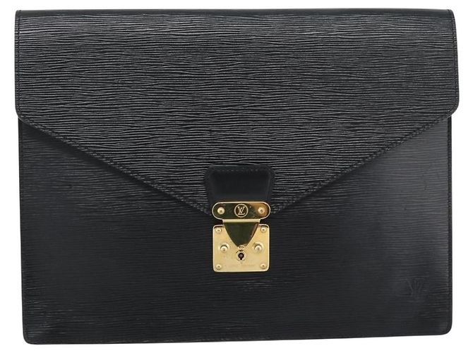 LOUIS VUITTON Epi Porte Documents Senatur Aktentasche Schwarz M54452 LV Auth 189586 - Ansicht 13