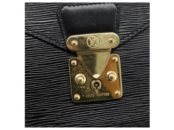 LOUIS VUITTON Epi Porte Documents Senatur Aktentasche Schwarz M54452 LV Auth 189586 - Ansicht 8
