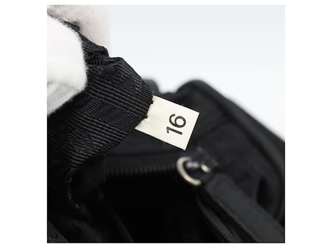 Borsa a tracolla PRADA Nylon Nero Argento Auth 188514 - vista 12
