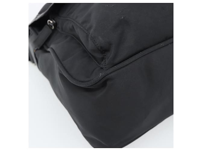 Borsa a tracolla PRADA Nylon Nero Argento Auth 188514 - vista 15