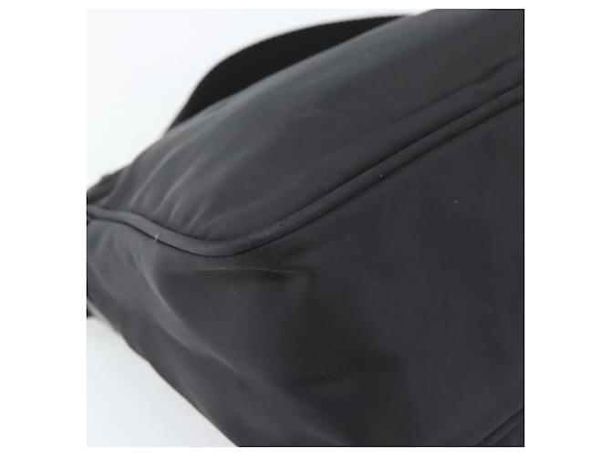 Borsa a tracolla PRADA Nylon Nero Argento Auth 188514 - vista 17