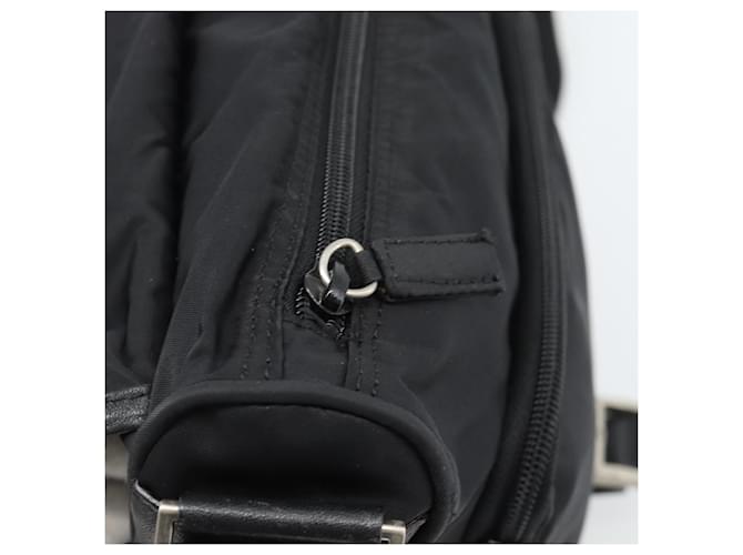 Borsa a tracolla PRADA Nylon Nero Argento Auth 188514 - vista 20
