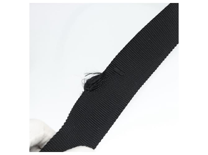 Borsa a tracolla PRADA Nylon Nero Argento Auth 188514 - vista 8