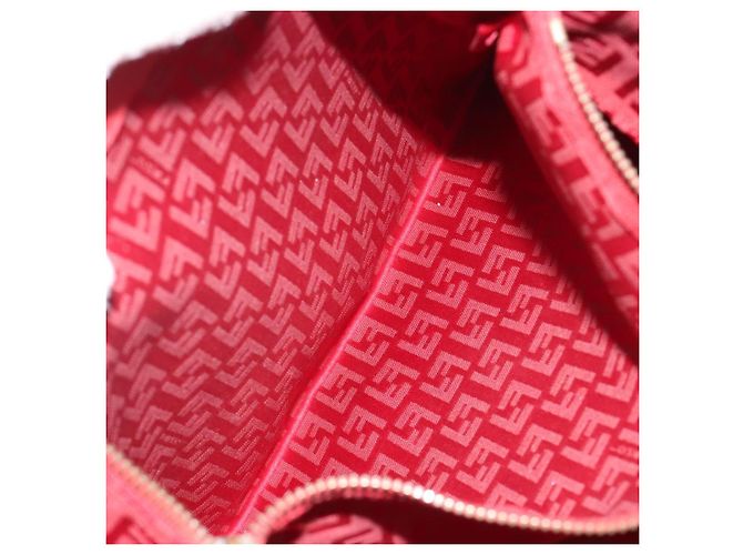 Borsa Tote FENDI Zucchino Canvas Rosso Oro Auth 187865 D'oro - vista 22