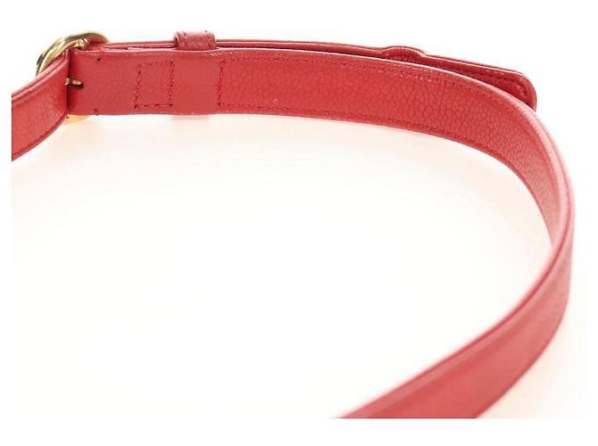 CHANEL Matelasse Chic Affinity Chain Bag Caviar Skin Red Gold CC Auth 189719M Rosso D'oro - vista 14