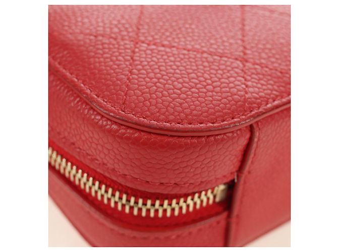 CHANEL Matelasse Chic Affinity Chain Bag Caviar Skin Red Gold CC Auth 189719M Rosso D'oro - vista 15