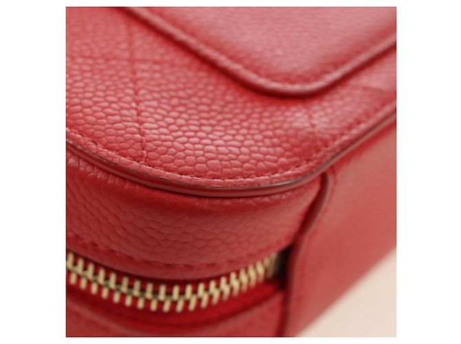CHANEL Matelasse Chic Affinity Chain Bag Caviar Skin Red Gold CC Auth 189719M Rosso D'oro - vista 17