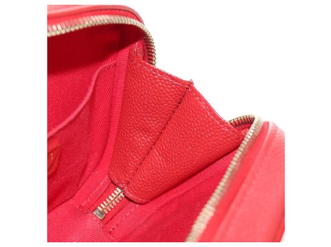CHANEL Matelasse Chic Affinity Chain Bag Caviar Skin Red Gold CC Auth 189719M Rosso D'oro - vista 22