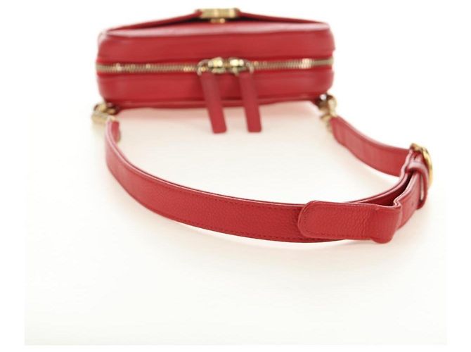 CHANEL Matelasse Chic Affinity Chain Bag Caviar Skin Red Gold CC Auth 189719M Rosso D'oro - vista 8