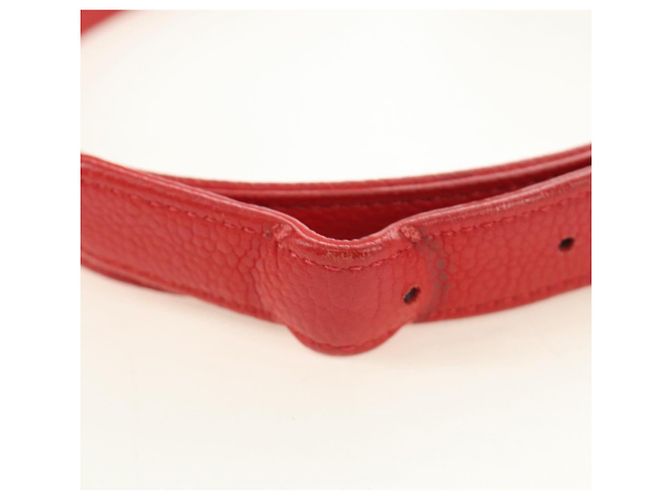 CHANEL Matelasse Chic Affinity Chain Bag Caviar Skin Red Gold CC Auth 189719M Rosso D'oro - vista 9