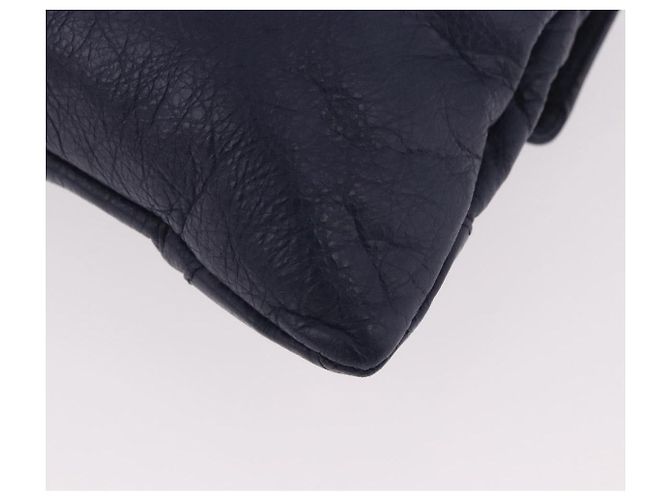 BALENCIAGA Borsa a Spalla Classic Envelope in Pelle Navy Silver 319376 Auth 189069V Argento Blu navy - vista 16