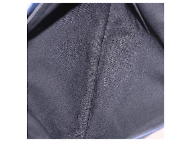 BALENCIAGA Borsa a Spalla Classic Envelope in Pelle Navy Silver 319376 Auth 189069V Argento Blu navy - vista 23