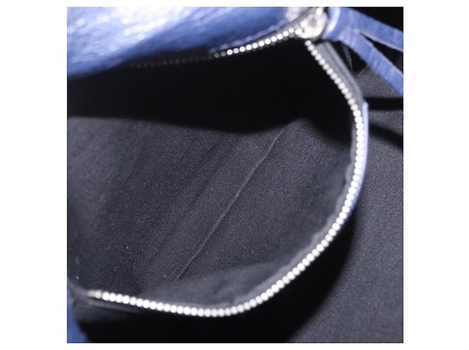 BALENCIAGA Borsa a Spalla Classic Envelope in Pelle Navy Silver 319376 Auth 189069V Argento Blu navy - vista 25