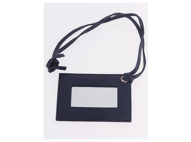 BALENCIAGA Borsa a Spalla Classic Envelope in Pelle Navy Silver 319376 Auth 189069V Argento Blu navy - vista 26