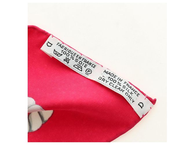 Hermès HERMES Carré 90 Sciarpa "LES FOLIES DU CIEL" Seta Rosa Auth hk3927V - vista 17