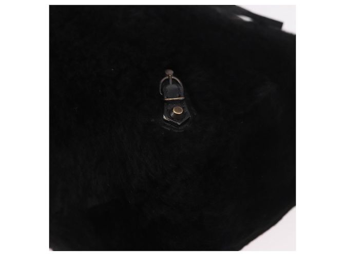 Borsa a mano BALENCIAGA in pelliccia 2way Nera Auth 189725A Nero - vista 17