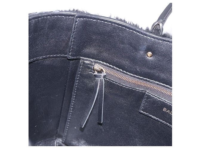 Borsa a mano BALENCIAGA in pelliccia 2way Nera Auth 189725A Nero - vista 22