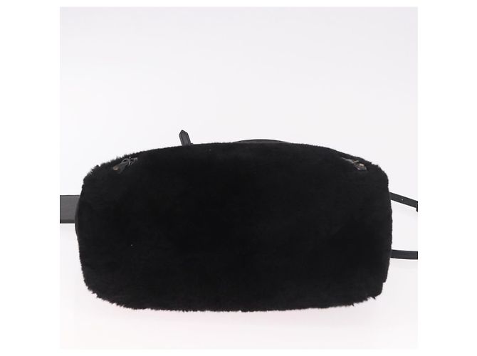 Borsa a mano BALENCIAGA in pelliccia 2way Nera Auth 189725A Nero - vista 5