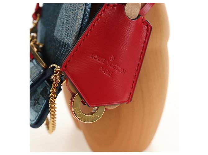 LOUIS VUITTON Monogram Denim Patchwork Vivienne Doll Blue GI0463 Auth 189263SM Bleu - vue 14