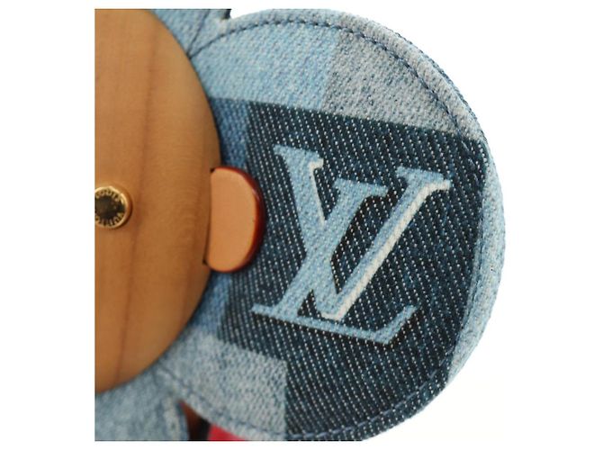 LOUIS VUITTON Monogram Denim Patchwork Vivienne Doll Blue GI0463 Auth 189263SM Bleu - vue 18