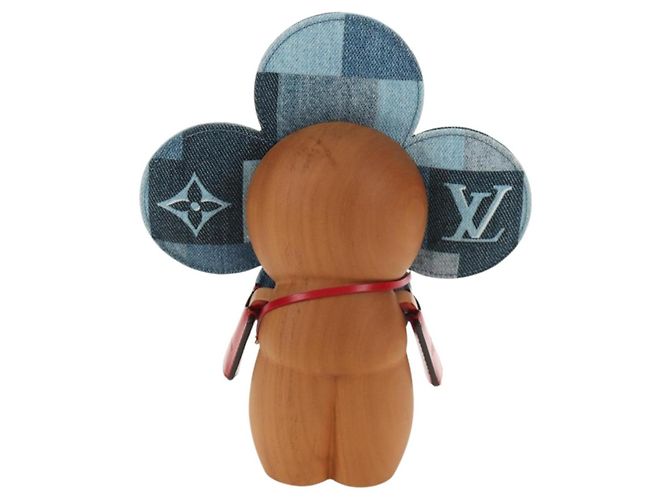 LOUIS VUITTON Monogram Denim Patchwork Vivienne Doll Blue GI0463 Auth 189263SM Bleu - vue 2