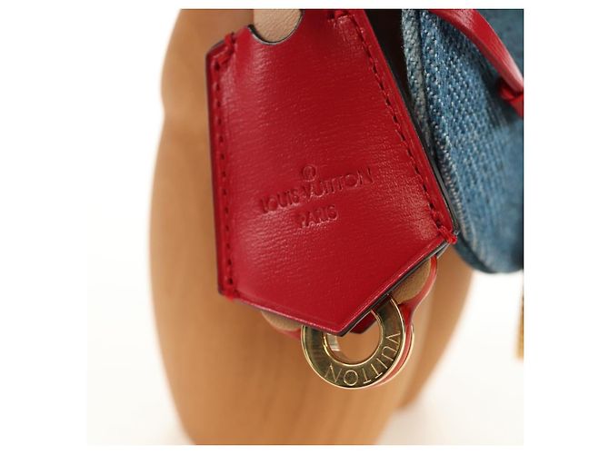LOUIS VUITTON Monogram Denim Patchwork Vivienne Doll Blue GI0463 Auth 189263SM Bleu - vue 7