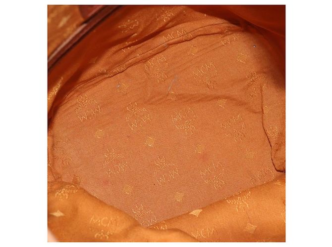 Borsa a Spalla MCM Vicetos Logogram PVC Marrone Oro Auth 190567 D'oro - vista 11