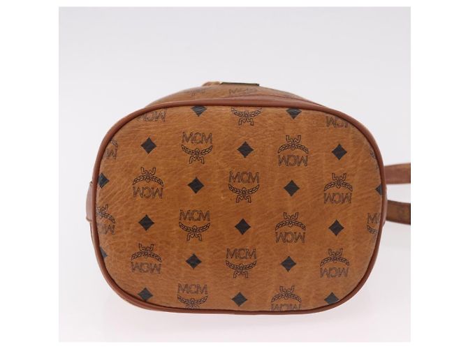 Borsa a Spalla MCM Vicetos Logogram PVC Marrone Oro Auth 190567 D'oro - vista 6