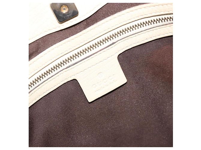 Borsa a Spalla GUCCI GG Canvas Horsebit Beige 137388 Auth 189146V D'oro - vista 18